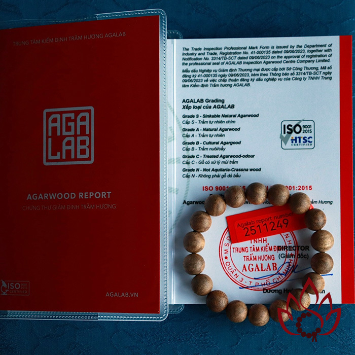 Vòng Trầm Hương Hạt Tròn | 10 Ly | Trầm Tốc Kiến Tự Nhiên